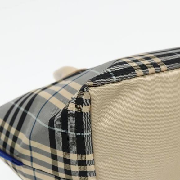 BURBERRY Nova Check Black label Hand Bag Nylon Blue Auth mr478 - Picture 14 of 16